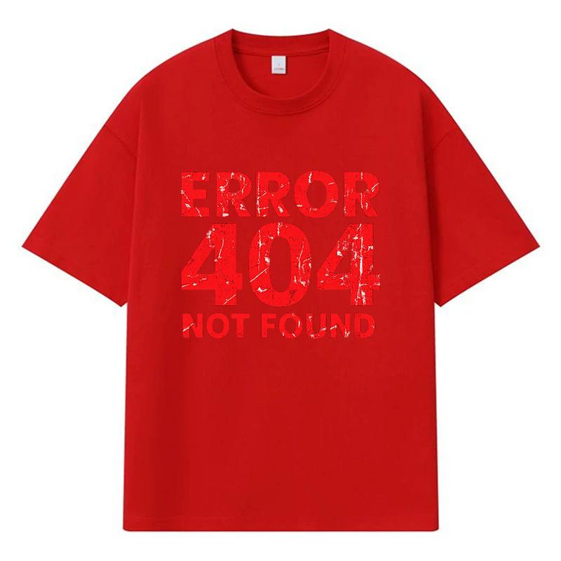 2026 Error 404 Not Found Grafikdruck Y2k Harajuku Streetwear 100% Baumwolle T-Shirt Lässig Oversized Sommer Herren T-Shirt