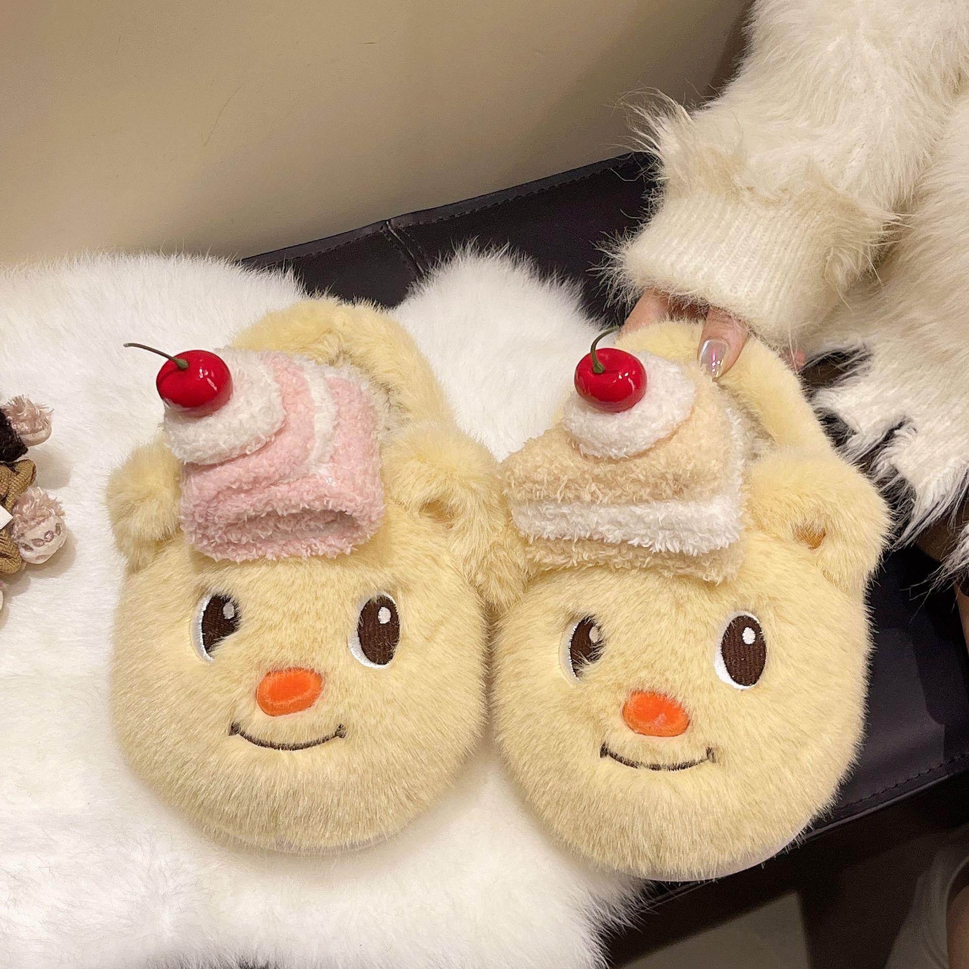 

Soft cute puppy winter 2025 new premium fluffy shoes indoor non-slip warm home Internet celebrity cute cotton slippers 41
