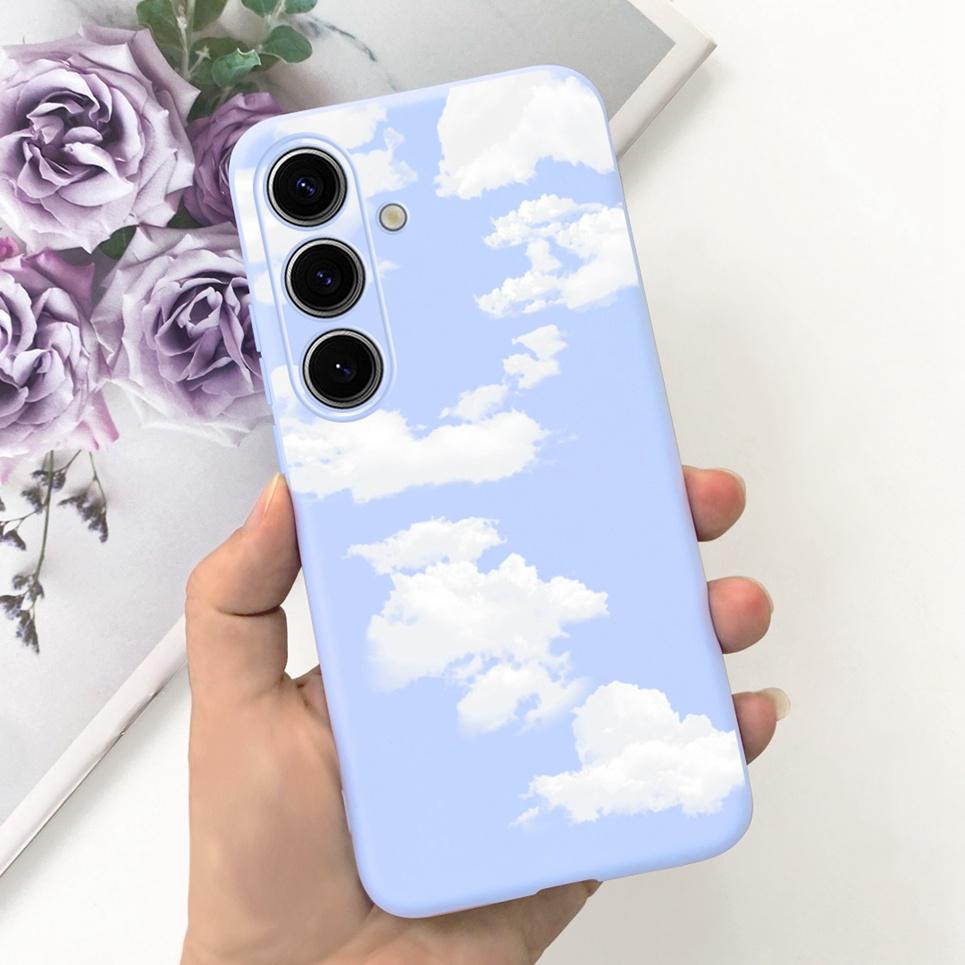For Samsung S24 Ultra S24 Plus Case For Samsung Galaxy S24 A24+ Phone Cover Cute Cat Moon Night Cow Soft Silicone Case Coque Bag