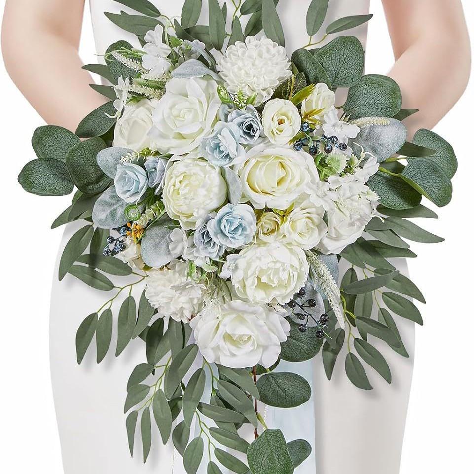 Simulation Water Drop Shaped Bridal Bouquet European Wedding Photo Props Wedding Fake Bouquet