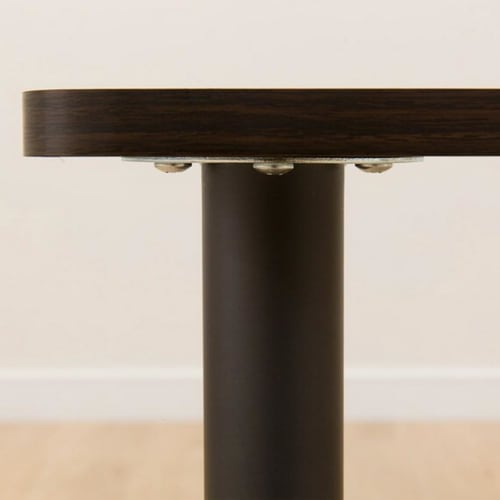 Nitori Hello Coffee Table with Easily Removable Legs, Dark Brown, 80cm Wide x 60cm Deep x 36cm High, 8760957