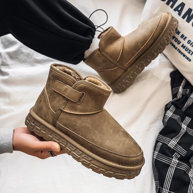 Snow boots new winter thick-soled velvet matte warm bread cotton boots casual high-top cotton shoes