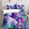 Rainbow Unicorn Duvet Cover Set Queen Size Glitter Rainbow Unicorn Bedding Set for Girls Teens Rainbow Unicorn Comforter Cover