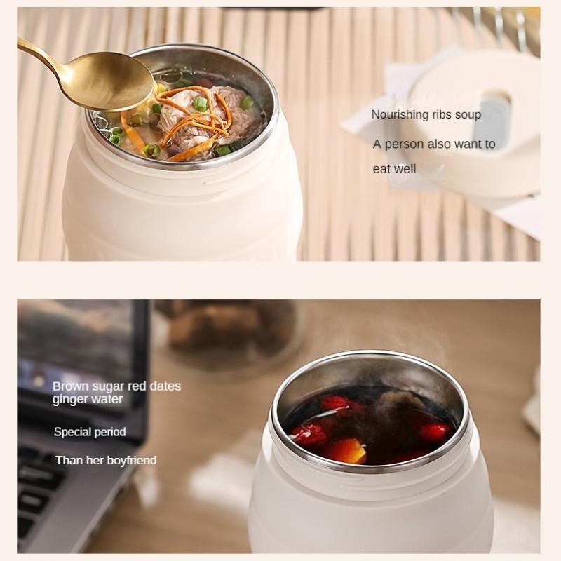 500ml Large Capacity Electric Water Boiling Cup Travel Portable Car Kettle Small Smart Heating Thermal Flask