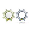 Pet Bird Mirror Play Toy for Small Companion Birds, Rotating Round Cage Mirror with Plastic Frame, 2 Piece Enrichment Set for Routine Use