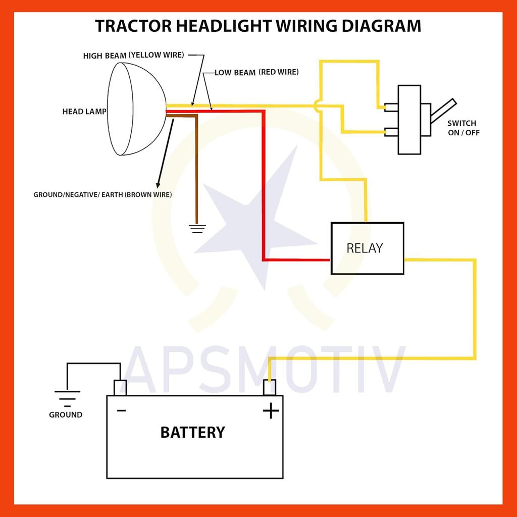 Tractor Headlights Replacement Parts For Ford 2N 9N 8N 600, 800 Headlight 12V Bulbs Massey Ferguson 35 35X 65 765 Case/Ih (Grey)