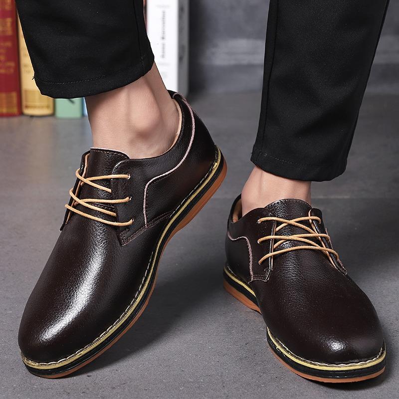 New High Quality Men's Lace-Up Casual Shoes  British Retro Style Walking Shoes Outdoor Lightweight And Comfortable Walking Shoes