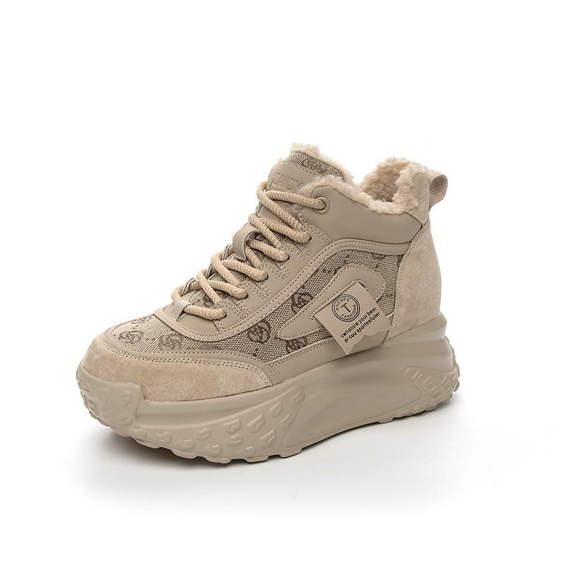 Special canvas dad shoes women's 2025 autumn new casual shoes French round head thick sole heightening casual sports shoes