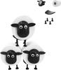 3-Pack Sheep Toilet Paper Roll Holder Set, OPP Packaging - Cute Bathroom Organizer with Adorable Design