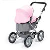 Carrinho de boneca Trendy - BAYER - Cinza e Rosa - Ajustável - Para bonecas até 46 cm