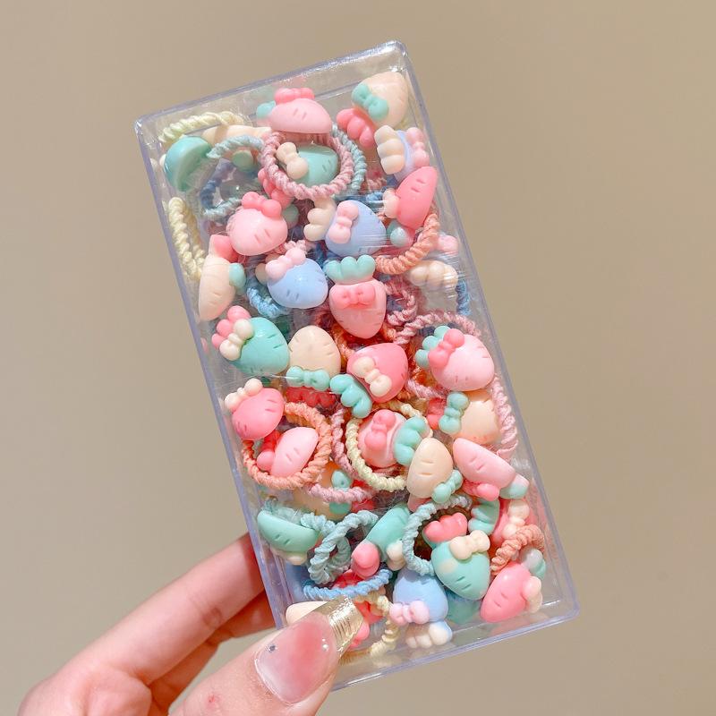10-30PCS/Set, Cute Cartoon Animals, Hair Bands, Girls, Elastic Rubber Band, Headwear, Hair Accessories