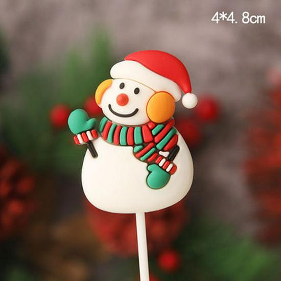Christmas Decor Set: Card Inserts, Cake Toppers, Cup Garland, Wreath Ornaments, Strawberry Tower, Cartoon Star & Tree Decorations.