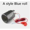 Universal Carbon Fiber Luminous Tail Throat Tail Pipe Muffler Blue and Red LED Light