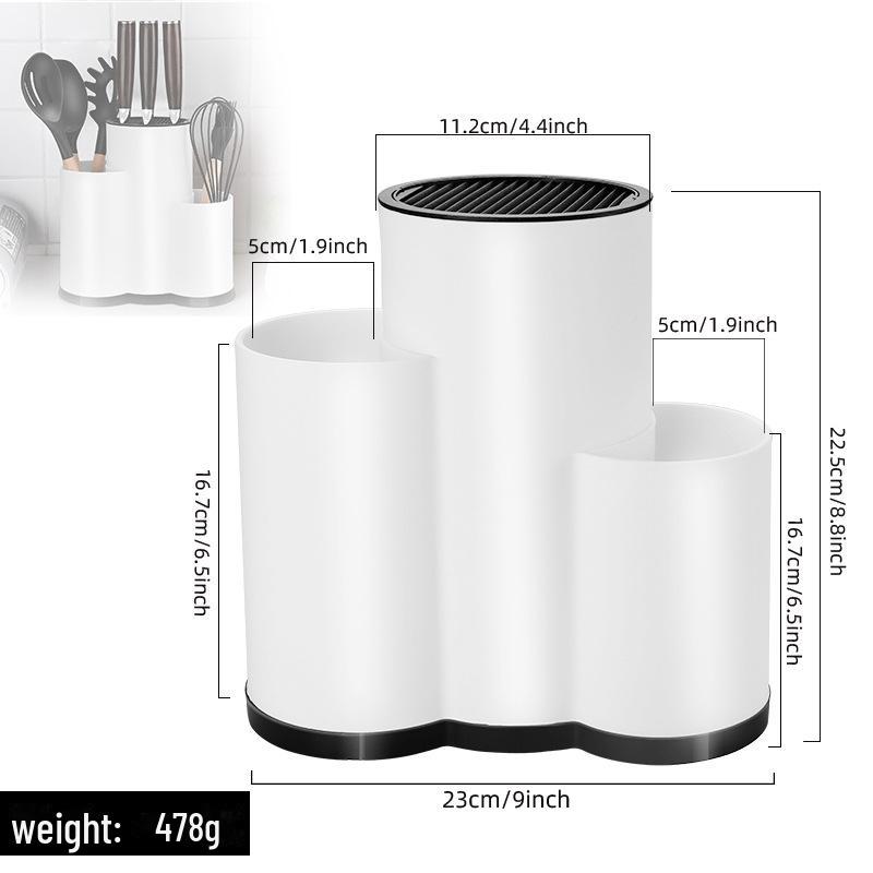 

Современная стойка для хранения кухонных ножей и столовых приборов