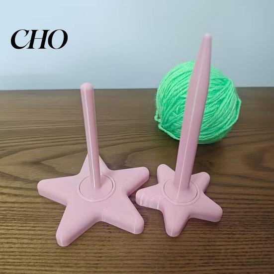 Yarn Flow Enhancer 3D Printed Spinner Smooth Rotating Holder Cute Tension Device Star Tangle-Free for Crocheting Knitting Lovers Universal