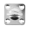 A84X-4Pcs Square Swivel Pad Eye Rotatable Ceiling Hook Wall Mounted Hook Stainless Steel Eye Pad Plate For Yoga (With Screws)
