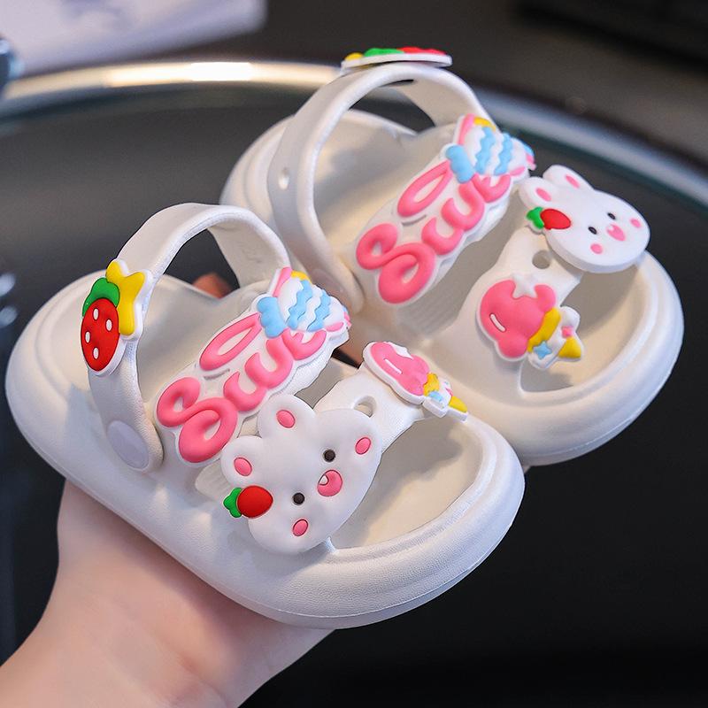 Girls Sandals Children Summer Baby Indoor Soft Bottom Infant Anti-slip Rabbit Slippers Boys Soft Bottom Sandal Slippers
