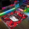 Braga FC Design Crystal Velvet Carpet Cozy Non?Slip Printed Rug For Bedroom Living Room Entrance