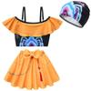 Nuovo Costume da Bagno Due Pezzi con Spalline per Bambina Set Gruppo di Ragazze Cosplay