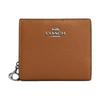 Snap Wallet Ogo Snap Pebbled Leather Wallet Women's Silver with Light Saddle Silver and Light Color Saddle