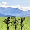 Iron Fairy Garden Stake Outdoor Metal Art Sculpture for Yard Patio Decor