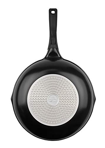 Pearl Metal Frying Pan, Black, 28cm, Die-Cast, Induction Compatible, Mega Stone Coating, HB-4426