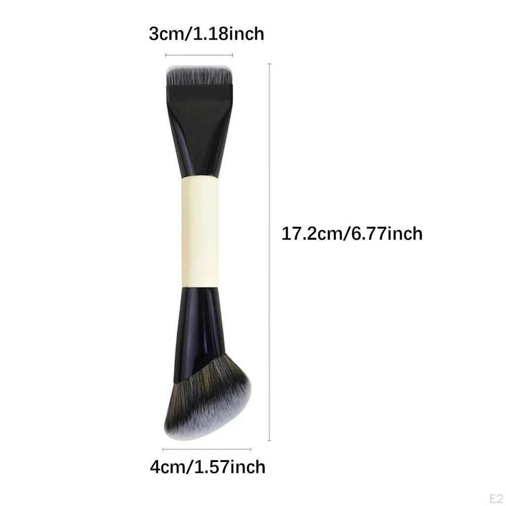 Pinceau Fond de Teint Double Embout Multifonctionnel Maquillage Visage pour Application Poudre Crème Liquide