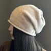 % Wool~ Internet celebrity atmosphere heap hat big head circumference men and women autumn and winter warm advanced cold hat show small face