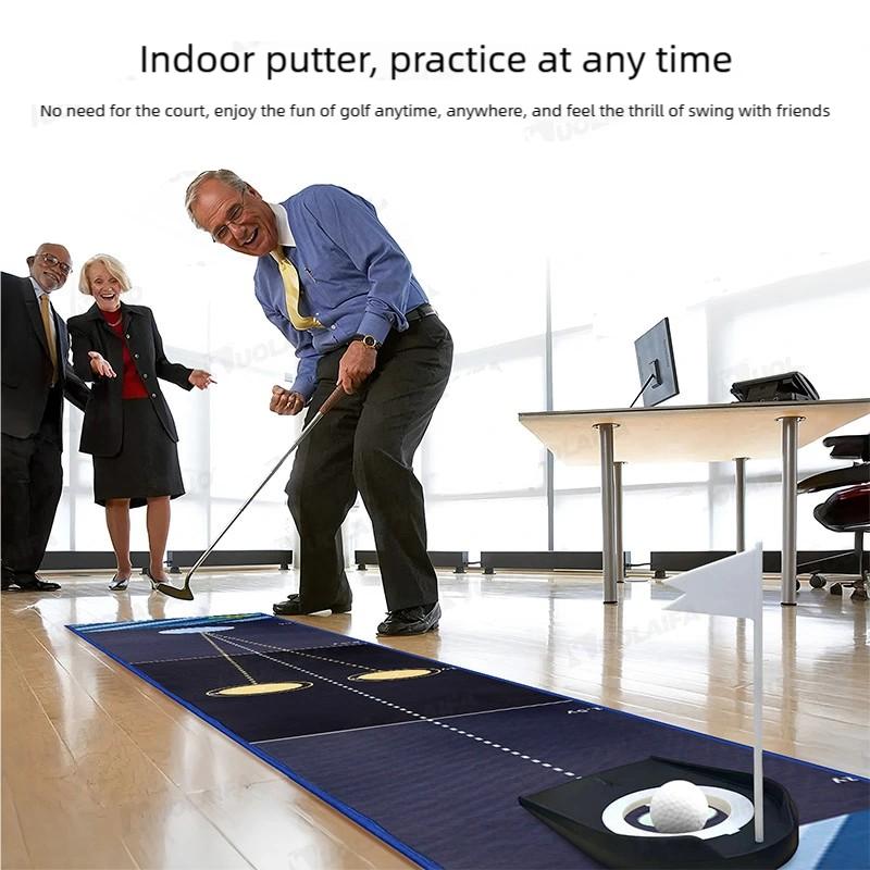 Indoor Golf Putting Mat Portable Multifunction Anti Islip Professional Putter Trainer for Park Lawn Garden Office Golfer