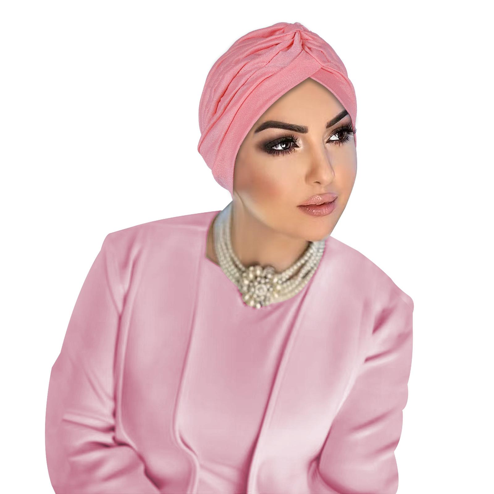 

Індійський Капелюх Тюрбан з Вузлом Твіст Жіночий Мусульманський Внутрішній Хіджаб Шапочки Боннет Випадіння Волос Косинка Бандани Хіміотерапевтична Шапка Однотонна Пов язка на Голову