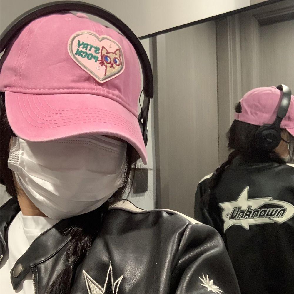 

Защитная бейсбольная кепка с защитой от солнца, фуражка с кошачьим медведем, INS-стиль, шляпа в стиле хип-хоп, подростковая шляпа