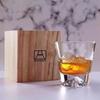 Batone Fuji Glass Cup 270ml Cherry Blossom Cut Glass Handcrafted by Presented In a Paulownia Wood Box Suitable for Whiskey Stylish Glass Perfect for