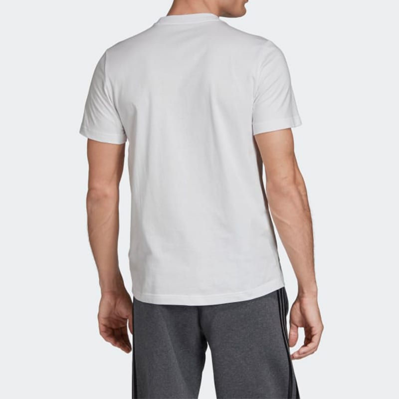 adidas T Shirts Men's White Crew Neck Moderate Straight Fit FH6625