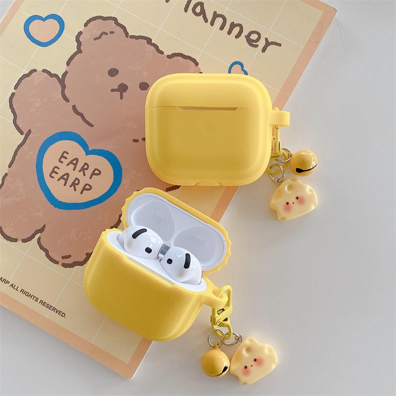 Simple cheese bell for AirPods 1 generation protective case 1 generation 1 generation pro1 apple bluetooth headset case niche