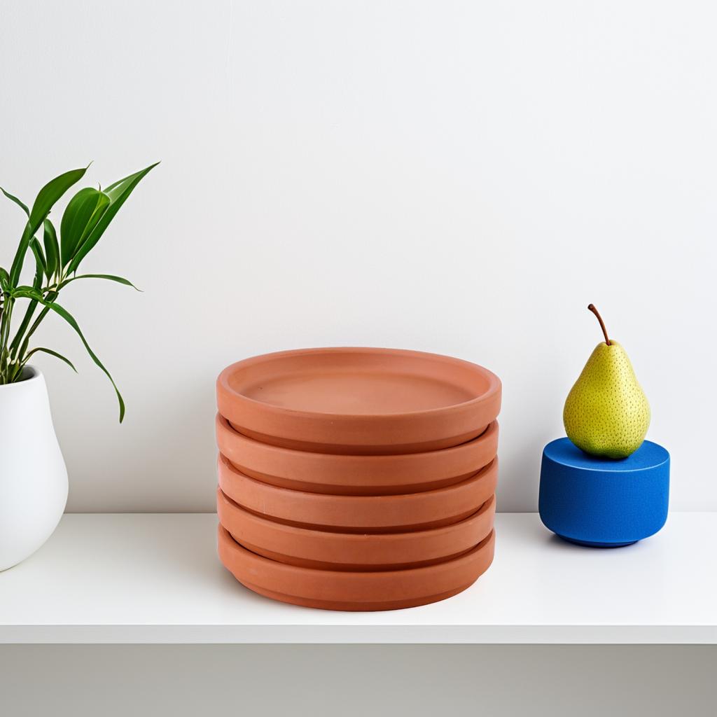 5Pcs Round Plant Pot Tray Flowerpot Indoor Outdoor Floor Protector Water Soil Catcher Flower Pot Tray