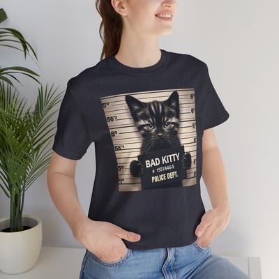 Mug Shot Funny Cat Shirts, Funny Cat T-Shirt, Kitty Shirt, Cat Lady Unisex T-Shirt