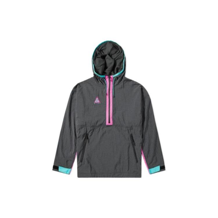Nike ACG Woven Hooded Jacket Anthracite Magenta Jade Men s 931907-060 XXL