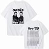 New Arrival Oasis Live 25 Tour Short Sleeved Round Neck Y2k Tshirt Men Clothing New In Top & Tees Mens T-Shirt Ropa Hombre 70236