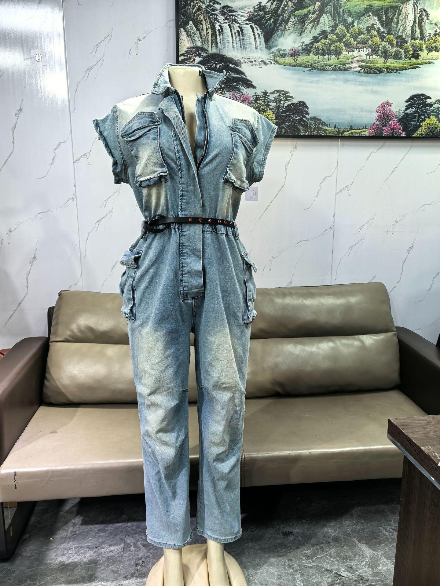 Стильный прочный джинсовый комбинезон - В наличии большой ассортимент, отправка в тот же день Large
