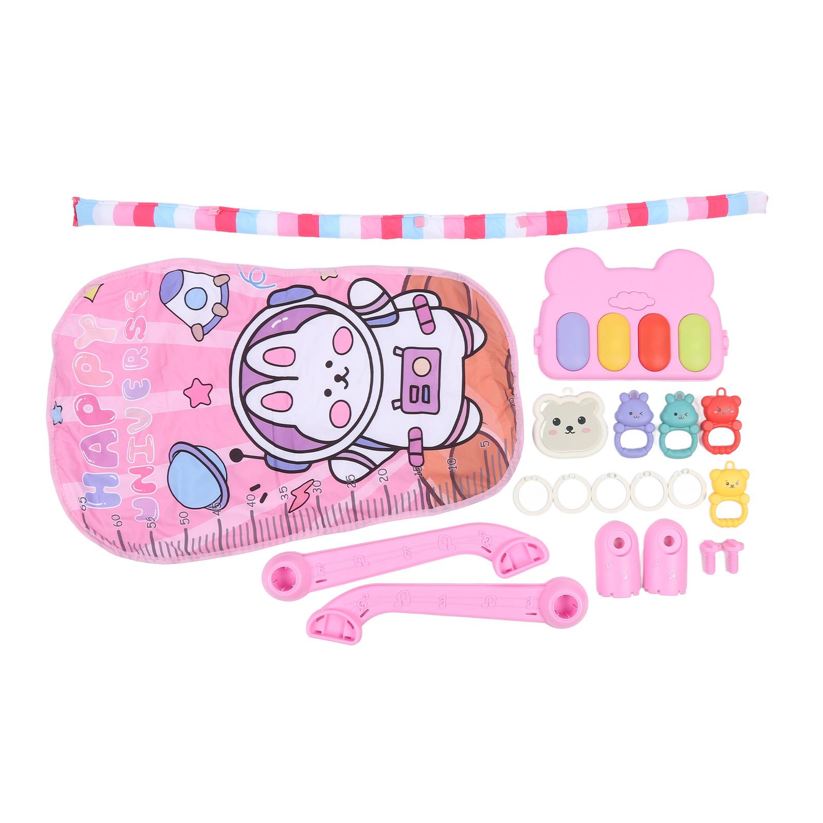 

Детский развивающий коврик с пианино для новорожденных, игры, раннее обучение, образовательная игрушка, коврик для игры с пианино, серый