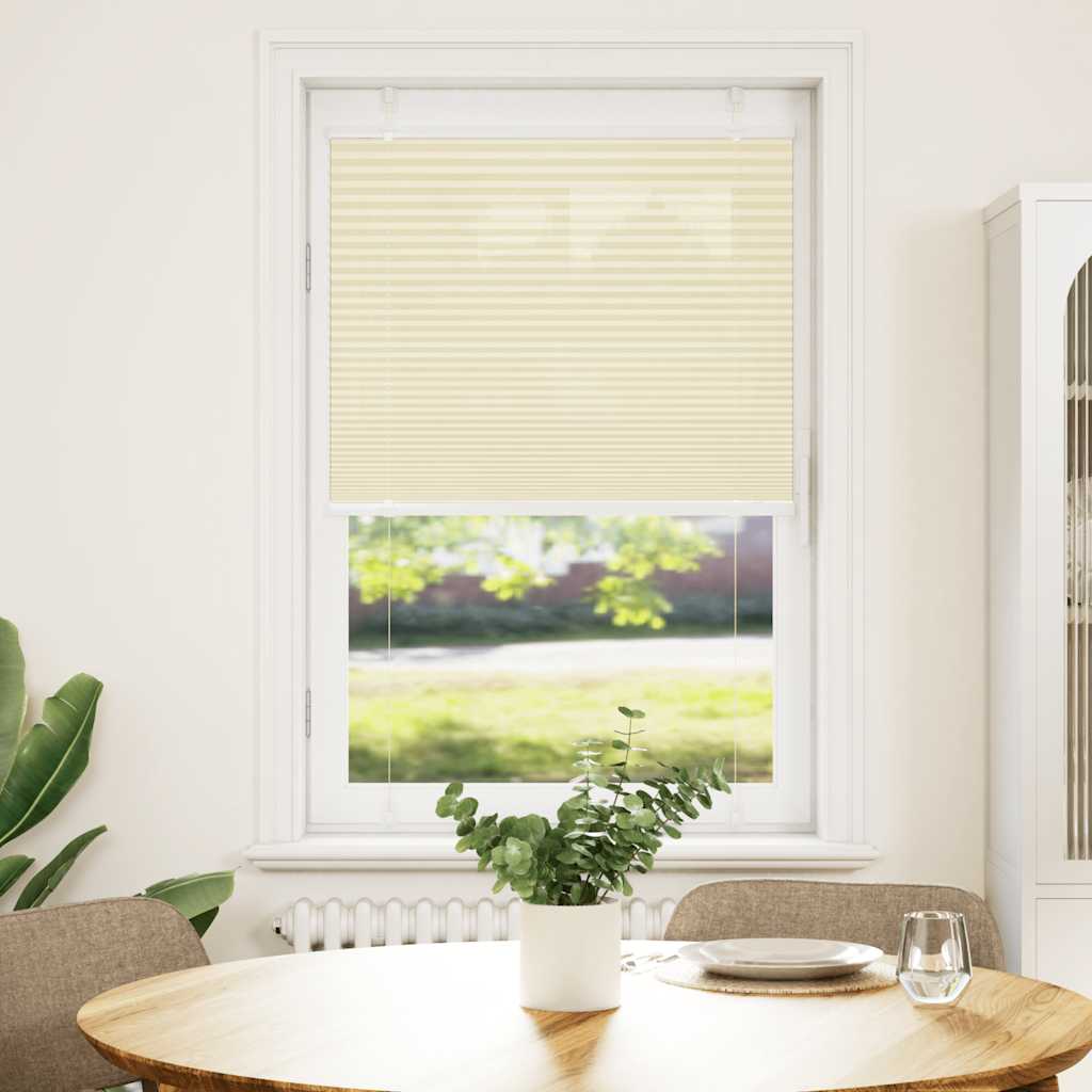 Cream Pleated Blind 70X100 Cm Fabric Width 69.4 Cm