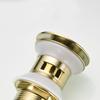Gold Bathroom Basin Sink Pop Up Drain Brass Material Waste Stopper Floor Drain Non-Porous Bathroom Basin Drainer Bath Hardware