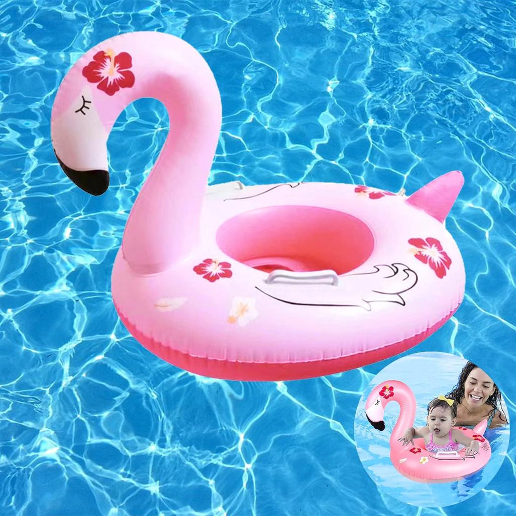 Summer Inflatable Toy Floating Seat Flamingo Shape Water Swimming Ring for Baby Outdoor Pool Inflatable Swimming Ring Water Toys