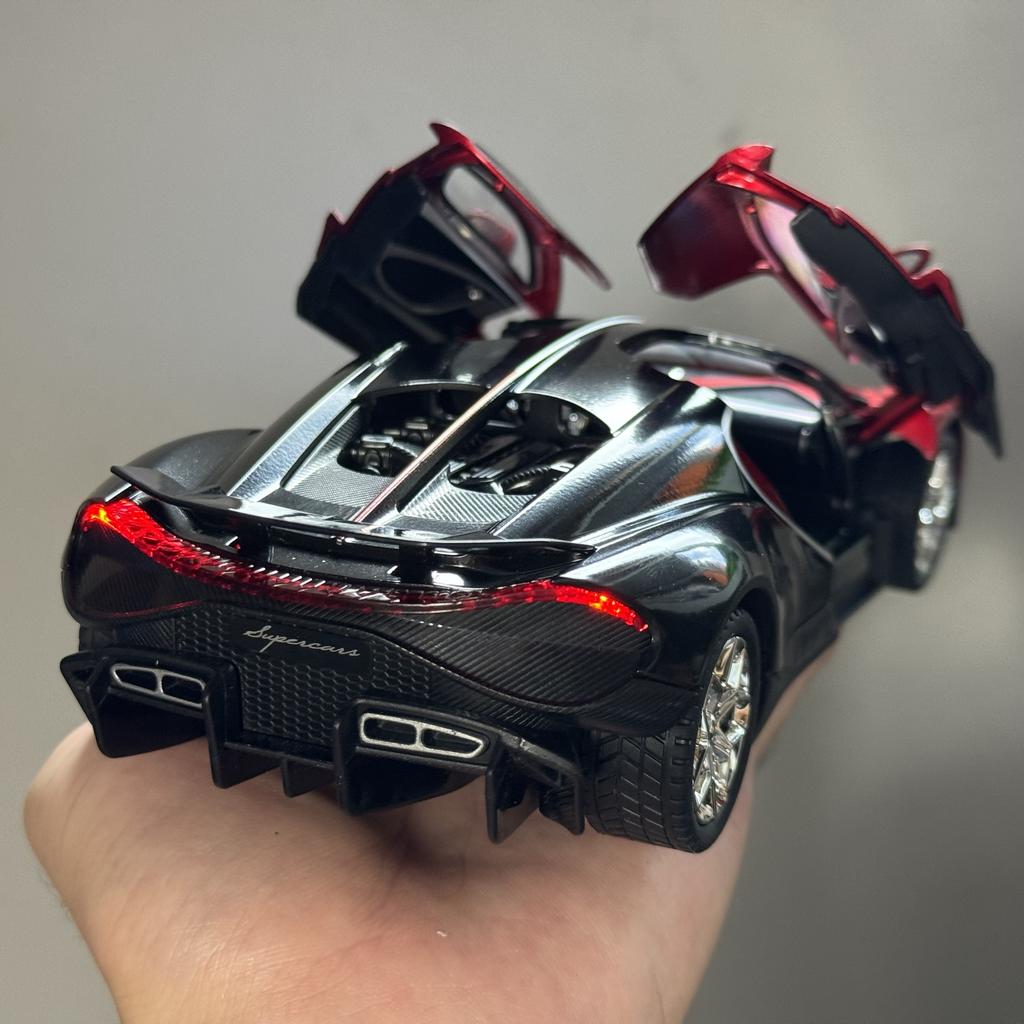 1:24 Bugatti Tourbillon Supercar Alliage Moulé sous Pression Métal Modèle de Voiture Haute Simulation Ornements Décorations Loisirs Objets de Collection Vacances