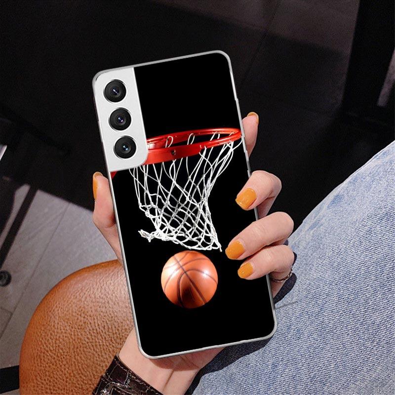 Basketball Basket Sports Phone Case For Samsung Galaxy S24 S25 Edge S26 Ultra S23 S22 S21 Plus S20 FE + Personalized Print Cover