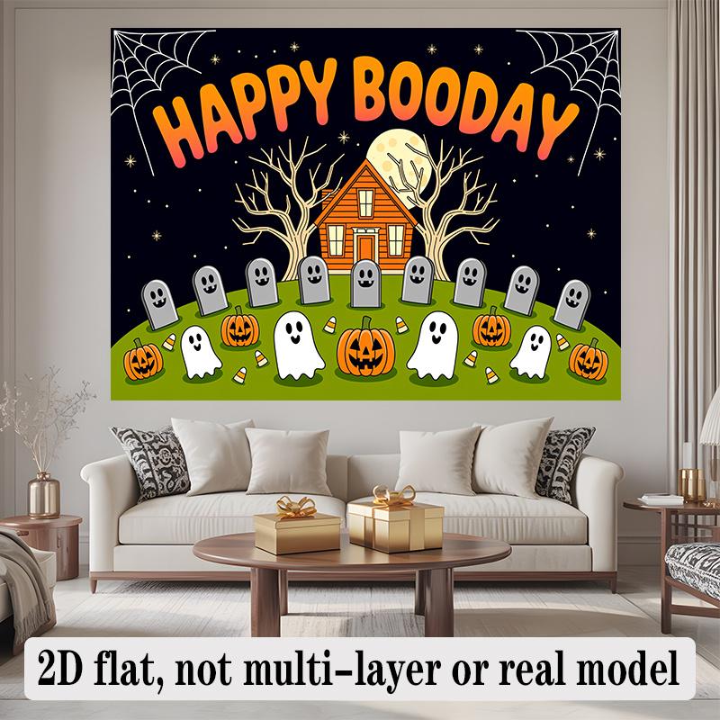 Party Backdrop Halloween Flat Banners Celebrations Wedding Enthusiasts Event Backdrop Decoration Front Door Decor Theme