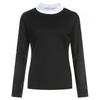 Shop Women Golf Wear Half Neck Long Sleeve Tee Black Lb Wsh 211