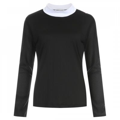 Shop   Women Golf Wear Half Neck Long Sleeve Tee Black Lb Wsh 211