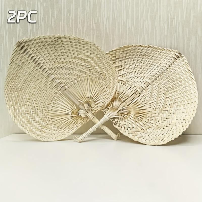 

2pcs peach-shaped bamboo woven fan, manual fan, hand-woven fan cooling supplies, farmhouse wall decoration