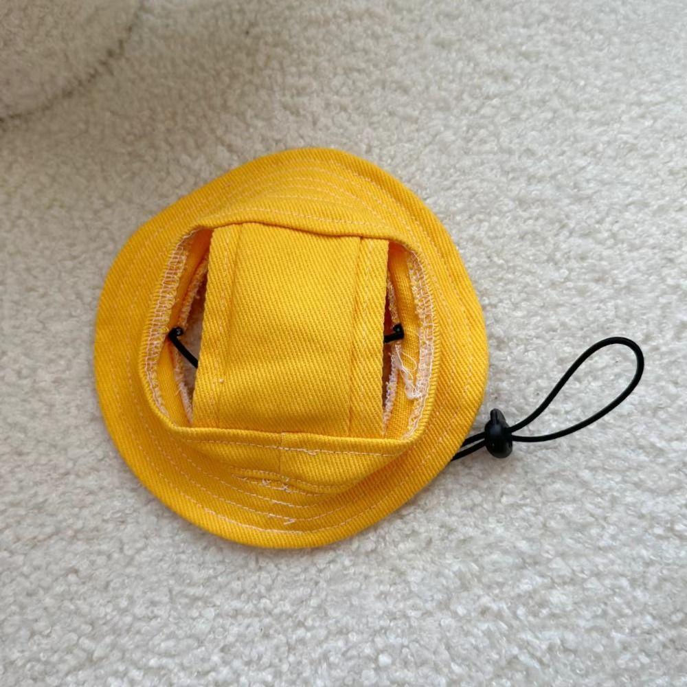 Adjustable Dog Cat Bucket Hat Cotton Pet Fisherman Hat Fashion Pet Sunshade Cap  Devon Rex